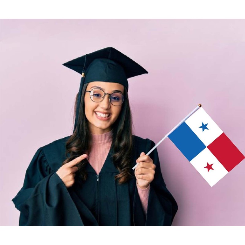 10 PCS Panama Handheld Small Flag, Panamanians Hand held Mini