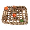 Bird Foraging Wall Toy Boredom Relief Seagrass Hand Woven Parrot