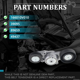 IRONTEK 166010V010 - Polea tensora de correa para Toyota 2010-2011 Camry #16601-0V010 39095 89659 49437