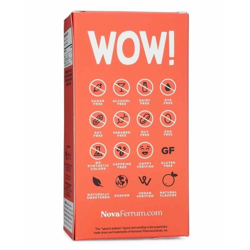 NovaFerrum High Potency Liquid Iron Supplement Raspberry Grape Flavor 125mg