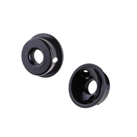 DIAO79NI Output Jack Plate Socket Plate for Tele Electric Bass Guitar M8 Thread Hole Black with Screw, Black