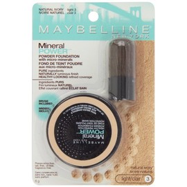 Maybelline New York Mineral Power Powder Foundation, Natural Ivory, 0.28 Ounce