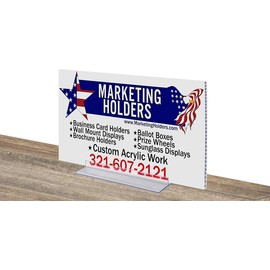 Marketing Holders Grip Sign Holder 5"Wide Value Pack of 100 Retail Label Holders Cards UPC Sale Ticket PVC