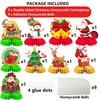 9 PCS Christmas Party Table Decorations, LMSHOWOWO Novelty Christmas Honeycomb
