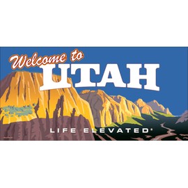 Welcome to Utah Life Elevated Sticker (ut Travel rv Hike) (3 x 6 inch)