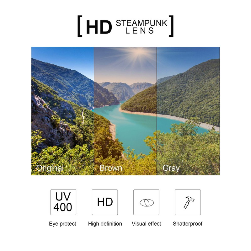 4 Pairs Steampunk Sunglasses Retro Gothic Sunglasses Unisex Vintage Sunglasses