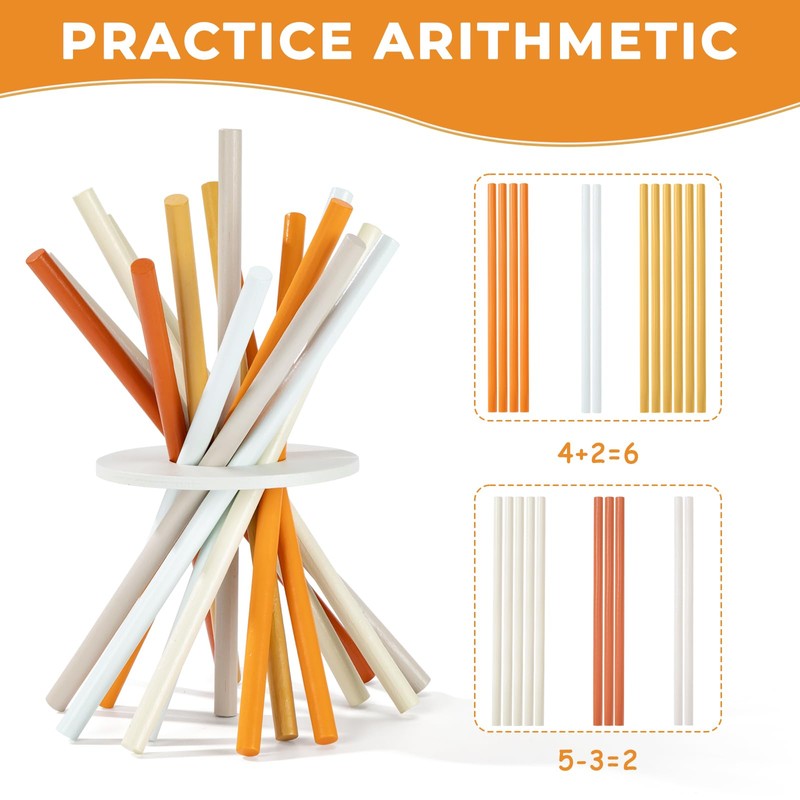 ZLLkeji Montessori Toy from 3 Years Stacking Toy Wooden with