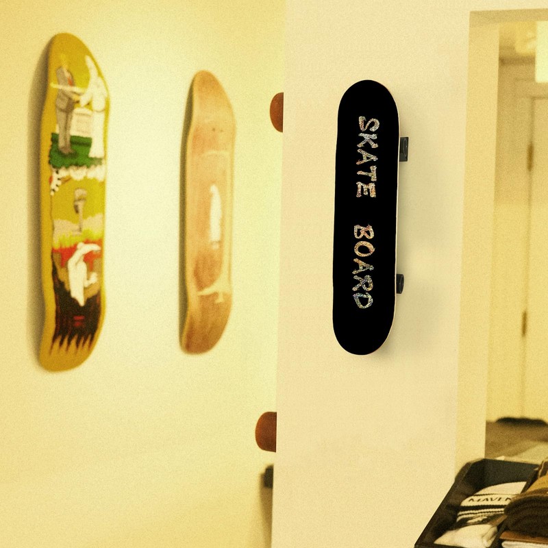 SINNNBLE 2 Pack Standard Skateboard Wall Mount Rack for Longboard