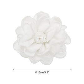 PATIKIL Rose Flower Hair Clips, Fabric Brooch Pins for Women Wedding Party Dance Dress Clothes Accessories Valentine's Day Gifts, White