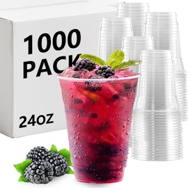 400 Set Assorted Plastic Cups with Lids and Straws, 20 oz + 16 oz + 12 oz Plastic Iced Coffee Cups Bulk, Extra Thick & Food Safe Disposable To Go Cups with Lids for Party Birthday Event Bar Juicer