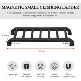SHMZK Widdle Wadder, Magnetic Little Ladder Magnet with Sticky Pads Mount to Multiple Surfaces, 3D Print Widdle Wader Ladder Decor Suitable for Cars Refrigerators Dishwashers