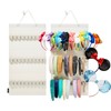 HUHYNN Hanging Headband Organizer with 30 Elastic Loops for Women