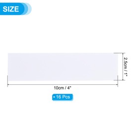 PATIKIL Klett- und Schleifenstreifen 1" x 4", 16er Pack Rechteckiges Starkes Klebeband Doppelseitiger Klebstoff Klebender Befestigungsband für den Heim- oder Bürogebrauch, Weiß