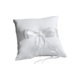 Srup Wedding ring pillow, ring bearer cushion, satin ribbon wedding ring cushion, 15 x 15 cm ring cushion, pearl wedding ring cushion, carrier cushion ring box, for engagement or wedding rings