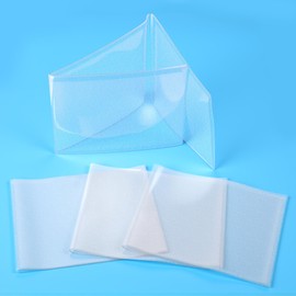 Mahjong Card Sleeves - 4 Pack - Fit Large Size 6.1'' x 4.8" - Plastic Protectors Holders for Cards (Spangle)
