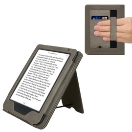 kwmobile Case Compatible with Kobo Clara BW/Colour Case - Cover for eReader with Magnetic Closure - Grey