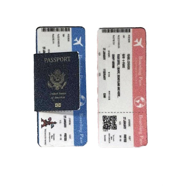 Dolls House Passport with Boarding Passes Miniature Holiday Accessory 1:12