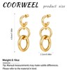 COORWEEL 14K Gold Circles Dangle Drop Earrings for Women Trendy