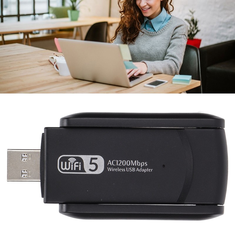 Dual Band USB Adapter 1200M 2.4G+5G Dual Band Gigabit Network