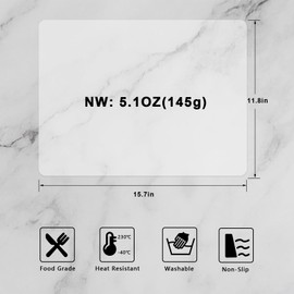 Silicone Placemats, Food-Grade Non-Slip Waterproof, Dining, Countertop Protector, Kitchen Counter Mat, Heat Resistant, Baking mat Dishwasher Safe