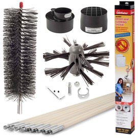 Dryer Vent Duct Cleaning Kit - Gardus RLE24 LintEater Rotary Dryer Vent Cleaner Kit, Removes Lint, Dryer Vent Cleaning System Extends Up to 24’ with 08 Flexible 3' Rods, Air Duct Cleaning Tools