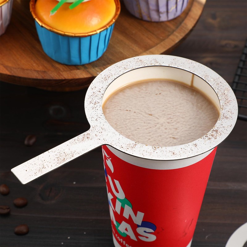 Cabilock 2Pcs Stainless Steel Baking Cup Ring Milk Cup Rim
