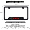 2 Pack Black License Plate Frames for Camaro RS License