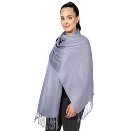 World of Shawls Pashmina Style All Seasons Handcrafted Wrap Shawl Stole Scarf (Lavender)