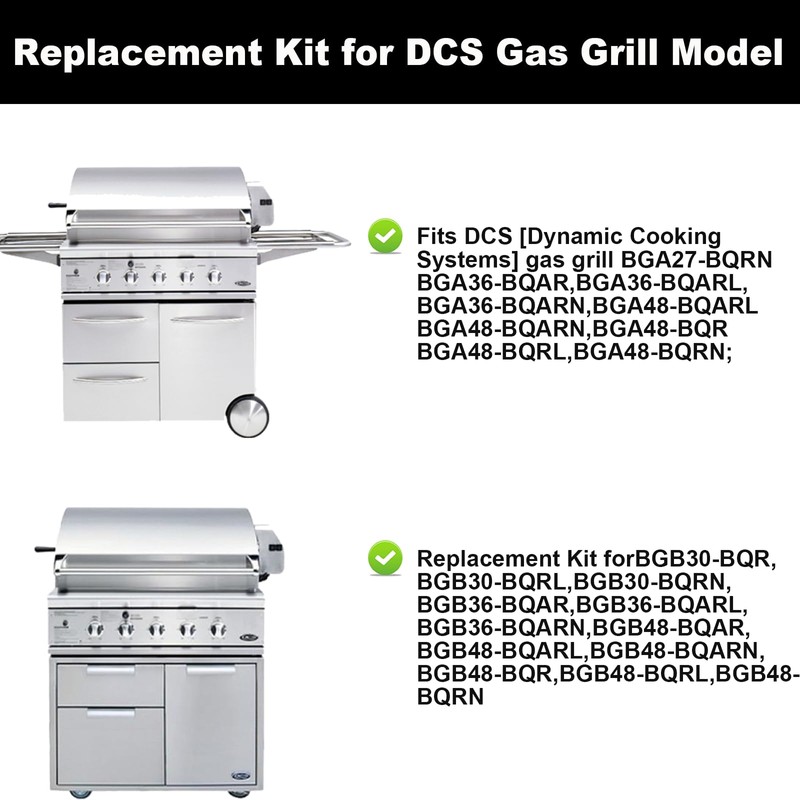 bbq777 2-Pack Radiant Tray and Ceramic Rod Replacement Kit for