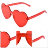 Fengek 6 Pcs Heart Shape Sunglasses Frameless Transparent Glasses Party