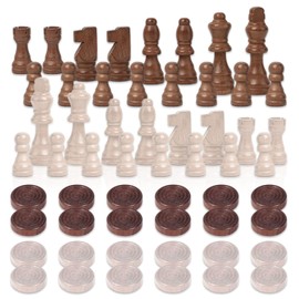 1 Set 2 Inch Chess Pieces, 1 Set of Ladies, Wooden Chess Pieces, Card Props, Chess, Educational Toy