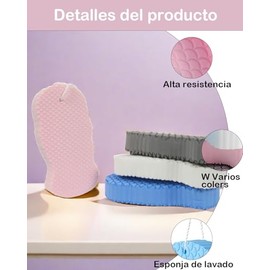 Esponja Exfoliante Corporal, Esponja Para Baño, 4 Piezas, Uso Diario Para Piel Sensible, Exfoliación Suave, Ideal Para Mujeres Y Niños, Tamaño 12.8 X 6 X 2.5 Cm