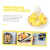 MAGICLULU 6Pcs Adorable Duck Shaped Chopstick Rests Yellow Ceramic Tableware