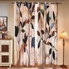 SUBRTEX Light Flitering Curtains 52Wx84L, Room Darkening Vibrant Floral Drapes,