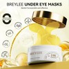 BREYLEE 24K Gold Eye Masks - 60 Pcs, Retinol &