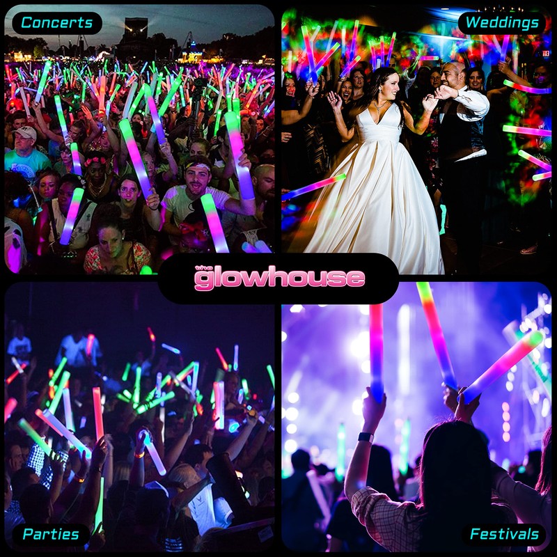 LED Premium Foam Glow Stick Multi Colour (Pack Of 50)