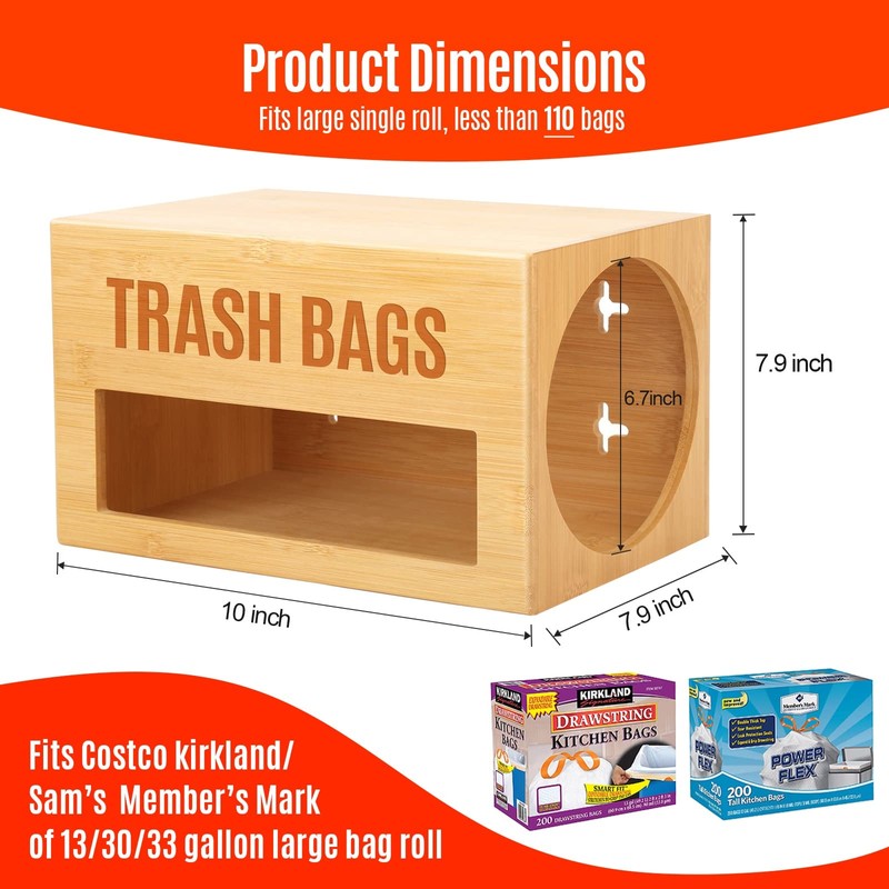 Libreshine Extra Large Trash Bag Organizer for Kitchen, Garbage Bag
