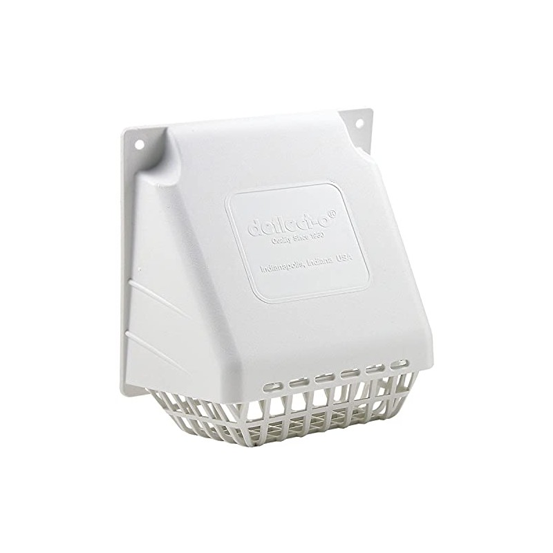 DEFLECTO Wide Mouth Dryer Vent Hood with Removable Bird Guard,