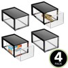 mDesign Plastic Desk Organizer and Storage Bin w/Pull Out Drawer