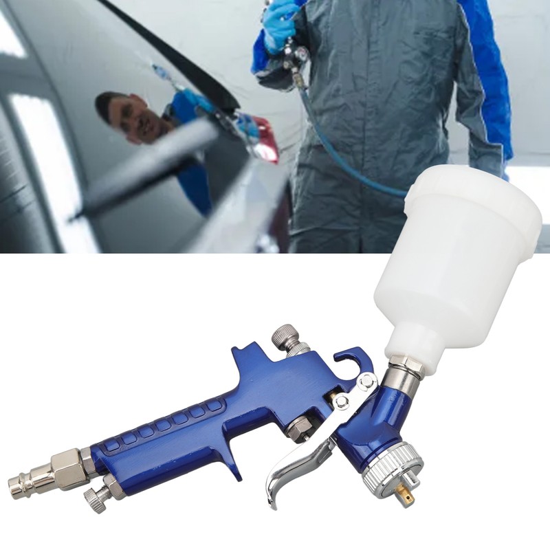 Air Spray Gun HVLP Gravity Feed Pneumatic Paint Sprayer Spraying