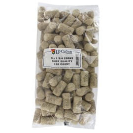9x1 3/4 First Quality Straight Wine Corks 44 X 23mm 100/Bag