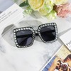 Geopty 20 Pack Black Oversized Square Crystal Rhinestone Sunglasses Bulk,