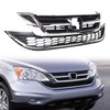 ECOTRIC Front Upper Bumper Hood Grill & Lower Mesh Chrome