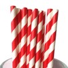 Paper Straws 30Pcs/50Pcs Pack Red and White Stripe Biodegradable Drinking,