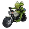 All American Biker Frogs Couple Taking Selfie On Chopper Motorcycle