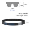 sourcing map HTD5M-435 Rubber Toothed Belt 87 Teeth Closed Loop