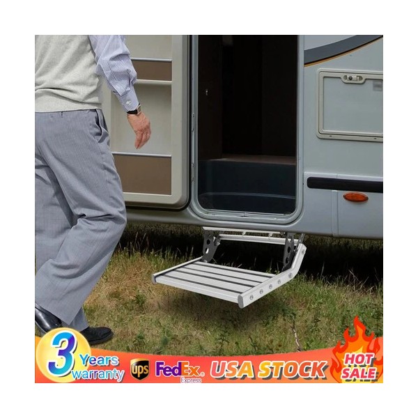 Unbranded 330lb RV Step Heavy Duty Aluminum Non-Slip Folding Camper