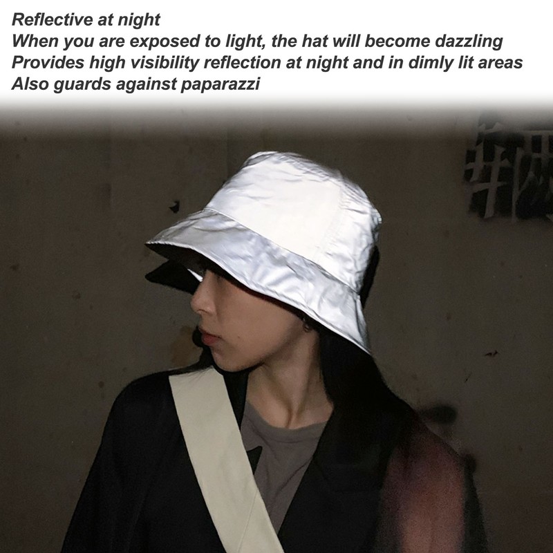 Reflective Hat Skin Friendly Breathable Stylish Cotton Bucket Hat for