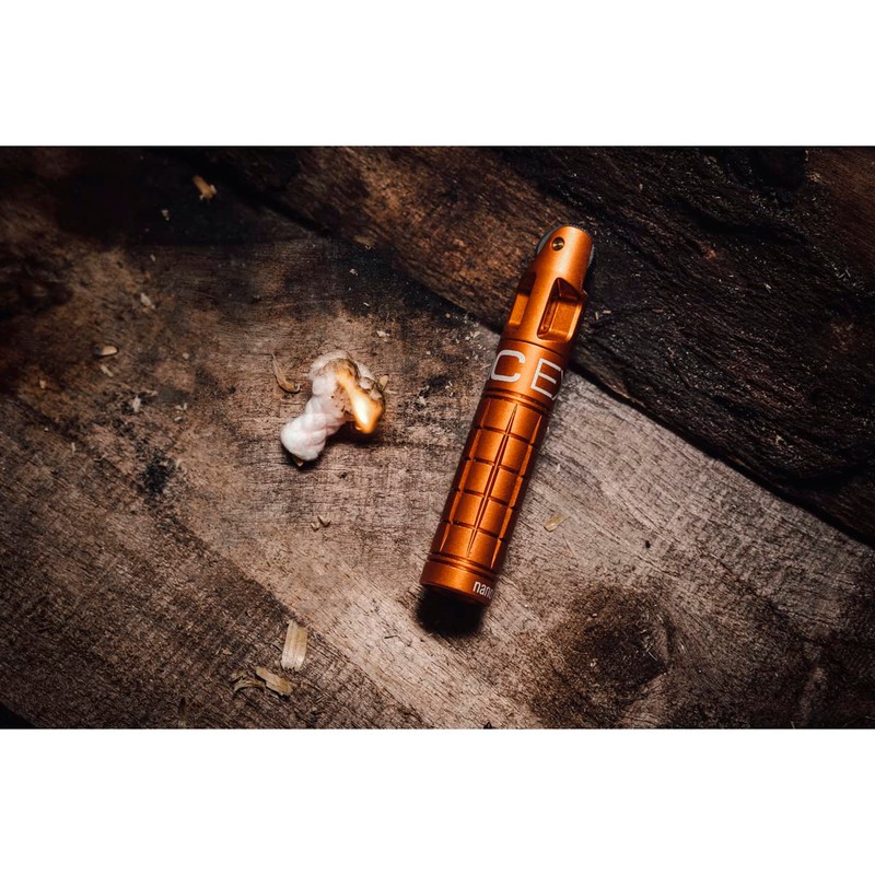 Exotac nanoSPARK Ultra-Compact Fire Starter with One-Handed Operation High-Spark Flint