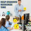 Mubuni 24-Hour Teaching Clock,Yellow Teaching Clock learn to time clock,Te/aching